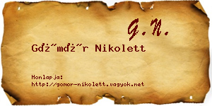 Gömör Nikolett névjegykártya