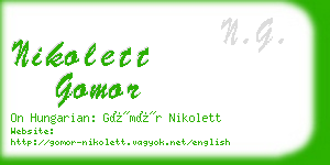 nikolett gomor business card